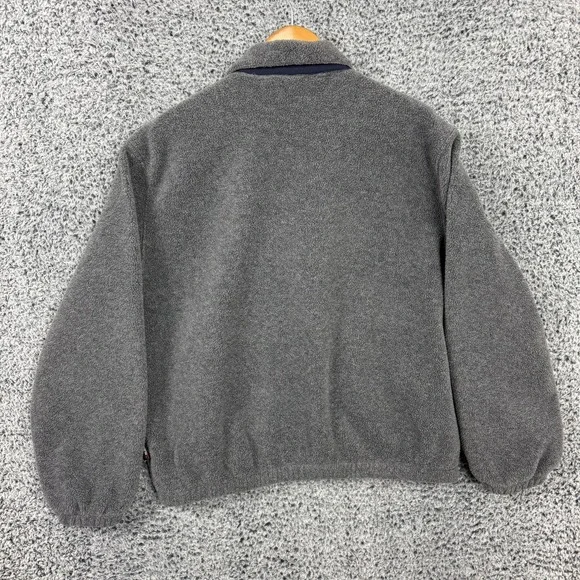 Vintage Polo Ralph Lauren Jacket Mens Large Gray Polartec Fleece Bomber Full Zip - Picture 2 of 15